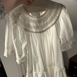 Ulla Johnson Cream Ruffled Dress